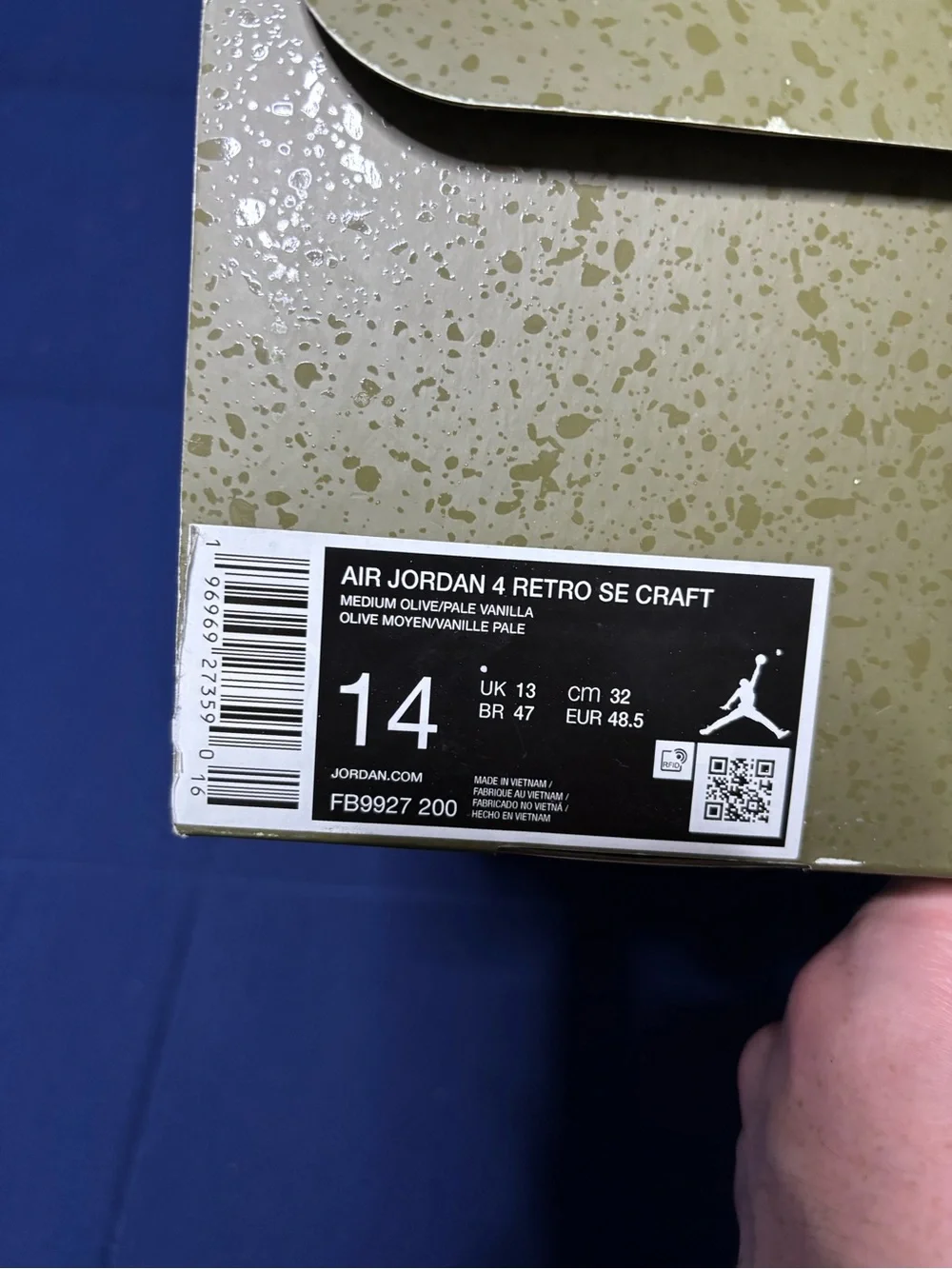 Jordan 4 Retro SE Craft Olive 2023 Size 14